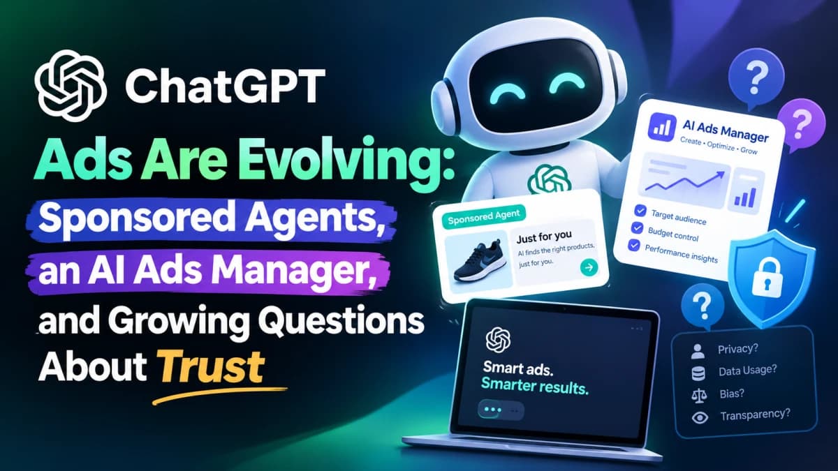 ChatGPT Ads Are Evolving: Sponsored Agents, an AI Ads Manager, and Growing Questions About Trust