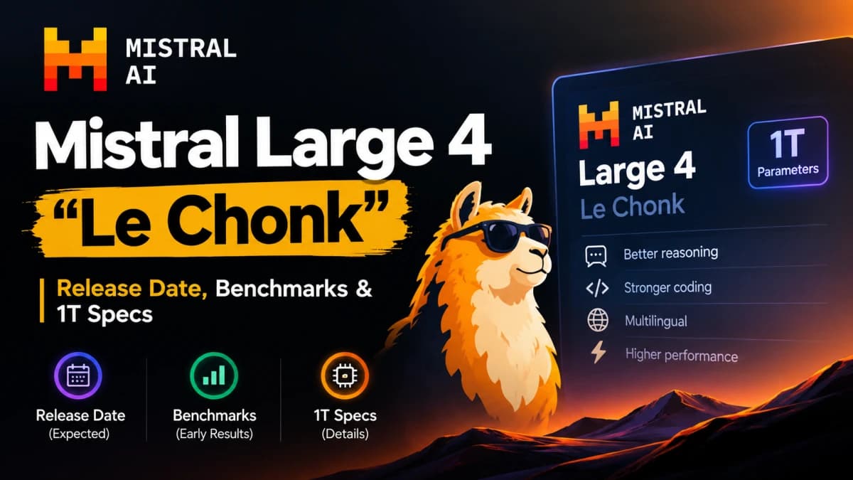 Mistral Large 4 "Le Chonk": Release Date, Benchmarks & 1T Specs