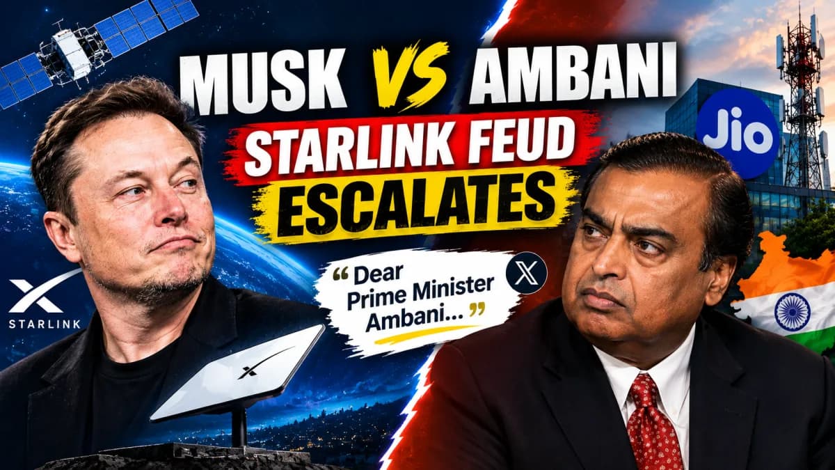 Musk vs. Ambani: Starlink Feud Escalates as Musk Mocks Indian Billionaire as "Prime Minister"